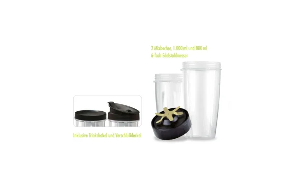 grande promotion Gastroback Appareils à Smoothies Design Micro Blender Argenté – Mixeur à Poser 3